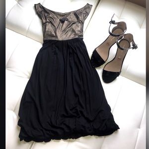 Black and gold dress